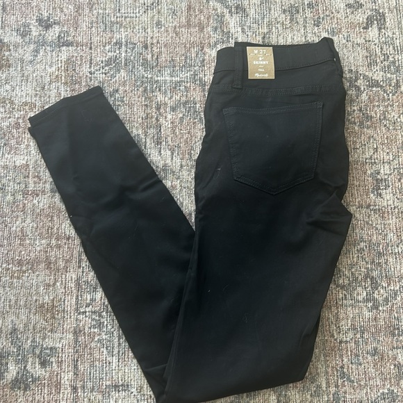 Madewell Tall 8" Skinny Jeans in Carbondale Wash G7684 T27 27 black - Picture 4 of 6